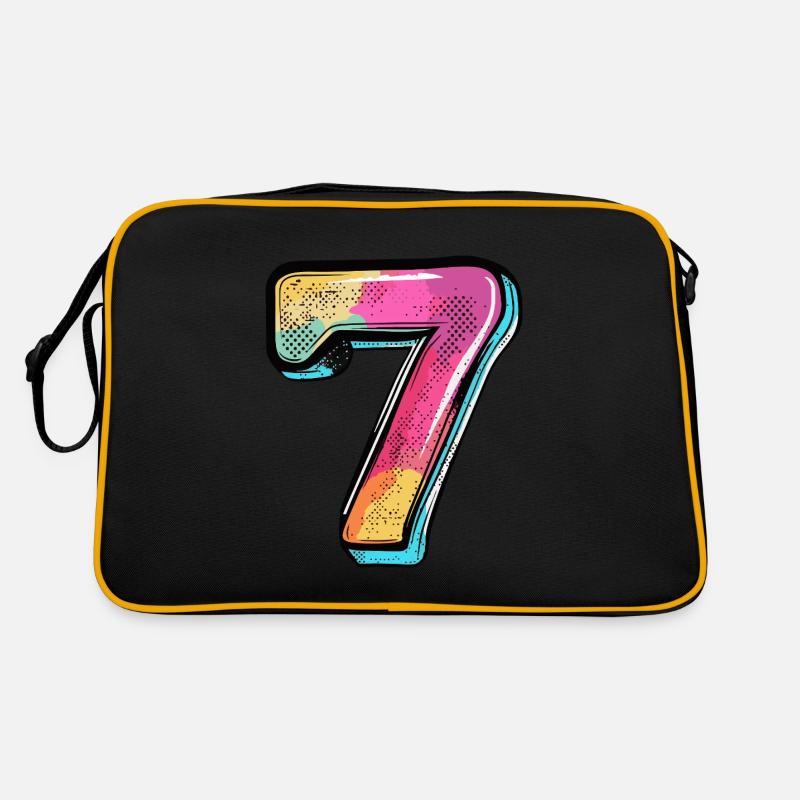 Bande dessinée à 7 chiffres - Sac Retro - noir/or
