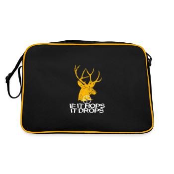 Chasse chasseur chasse papa forêt de fusil - Sac Retro - noir/or - Dos