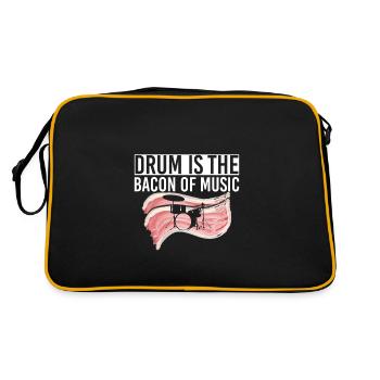 Drums Band Drum Drummer Drum - Retro Bag - black/gold - Back