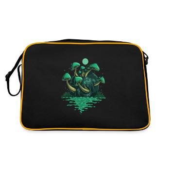 Champignon Champignons Vert - Sac Retro - noir/or - Dos