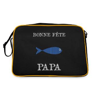 BONNE FÊTE PAPA. PAPA. FÊTE DES PÈRES. BONNE FÊTE - Sac Retro - noir/or - Dos