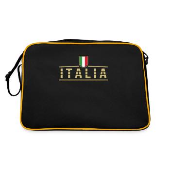 Italie Football Italia Drapeau italien - Sac Retro - noir/or - Dos