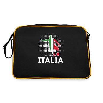 Italie Football Italia Drapeau italien - Sac Retro - noir/or - Dos