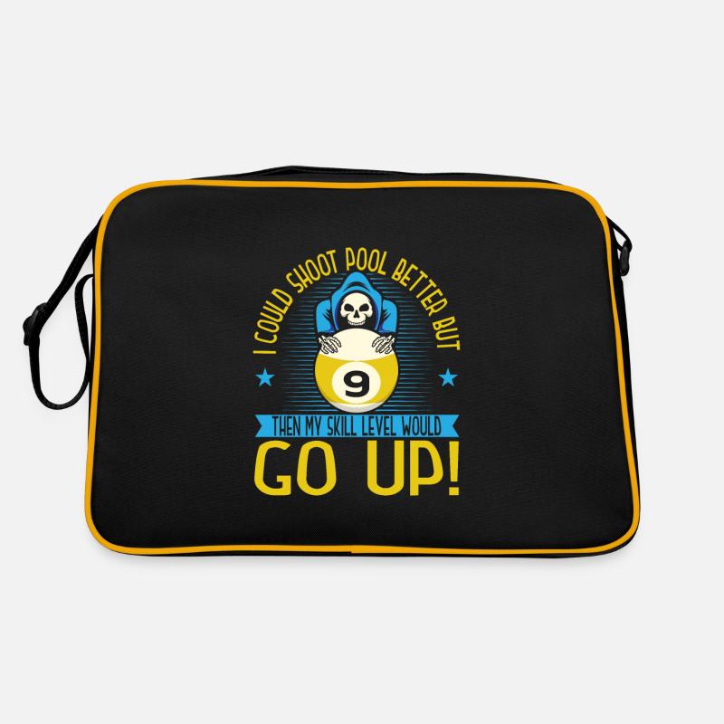Pool Player Cue Sport Billard Retro Tasche