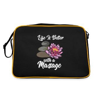Massage Therapy Life Is Better With A Massage - Retro Bag - black/gold - Back
