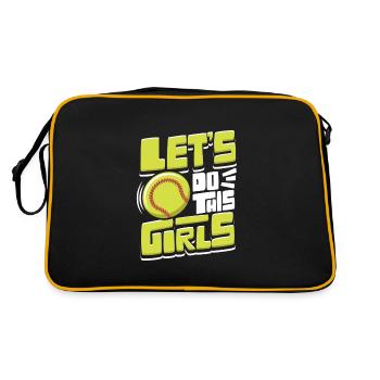 Softball Women Lets Do This Girls - Retro Bag - black/gold - Back