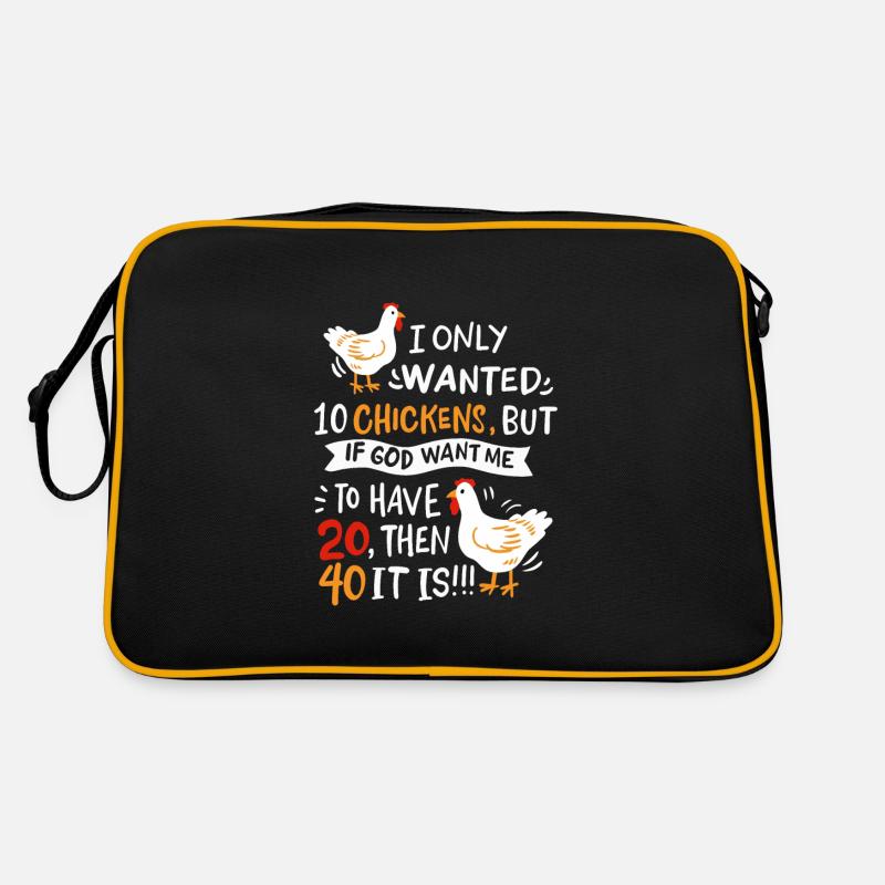 I Only Wanted 10 Chickens I Chicken Farmer Retro Tasche