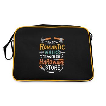 I Enjoy Romantic Walks Through The Hardware Store - Retro Bag - black/gold - Back