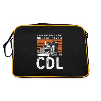 Trucker Truck Driver - Retro Bag - black/gold - Back