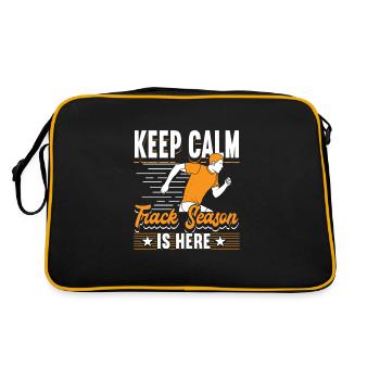 Keep Calm Track Season Is Here Track And Field - Retro Bag - black/gold - Back