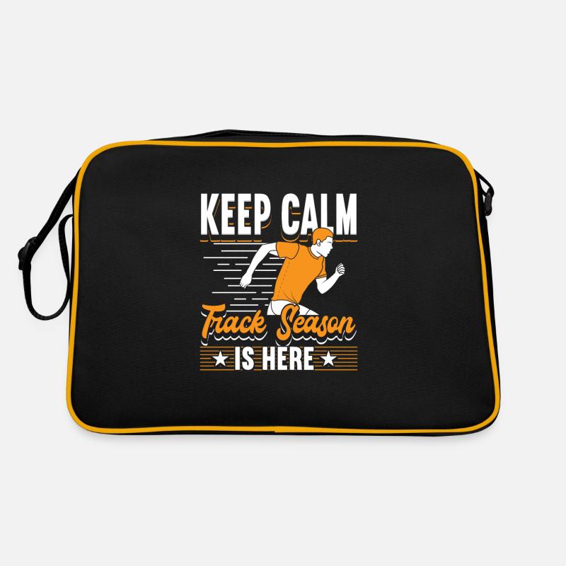 Keep Calm Track Saison ist hier Leichtathletik Retro Tasche