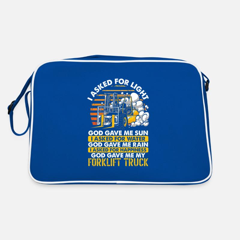 Gabelstapler Geschenk Retro Tasche