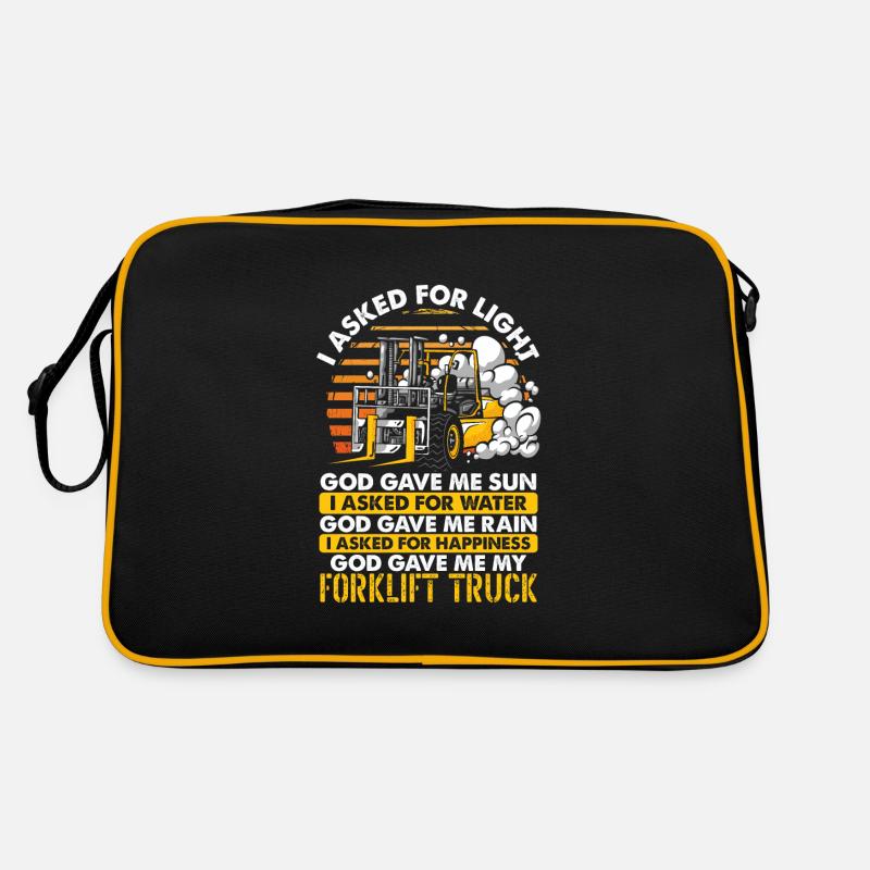 Gabelstapler Geschenk Retro Tasche