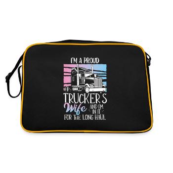 Proud Trackers Wife Trucker Truck Driver - Retro Bag - black/gold - Back