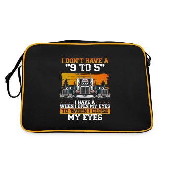 Semi Truck Trucks Truck Driver - Retro Bag - black/gold - Back