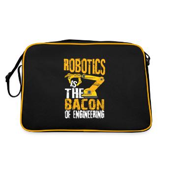 Robotics Is The Bacon Of Engineering Robot - Retro Bag - black/gold - Back