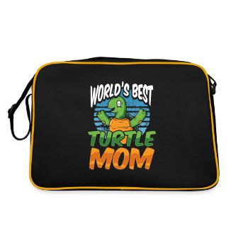 Tortue Maman Tortue Amoureux - Sac Retro - noir/or - Dos