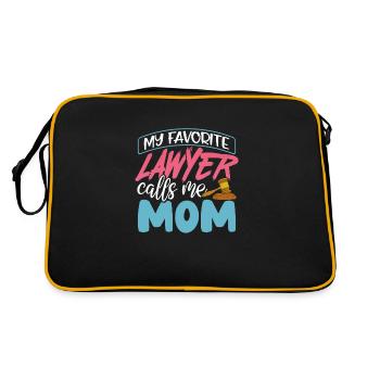Mon avocat préféré m’appelle maman cadeau de fête des mères - Sac Retro - noir/or - Dos