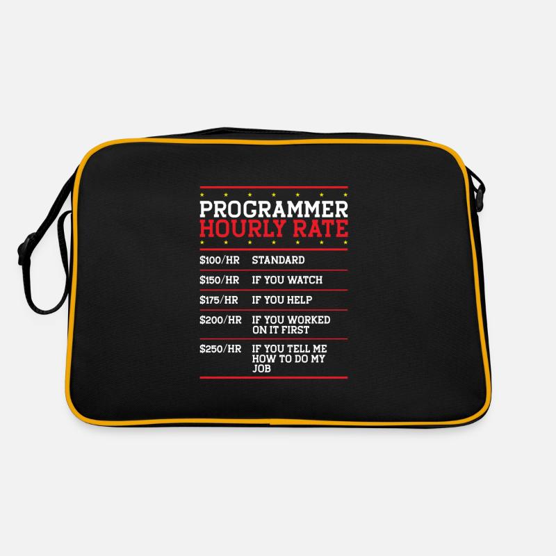 Programmierer Coder Code Computer Retro Tasche