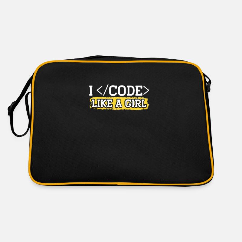 Codage comme une fille programmeur programmeur Coder Sac Retro