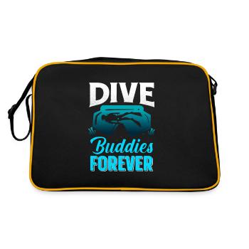 Diving Divers Diving Scuba Diving Gift - Retro Bag - black/gold - Back
