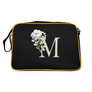 M with flowers - Retro Bag - black/gold - Back