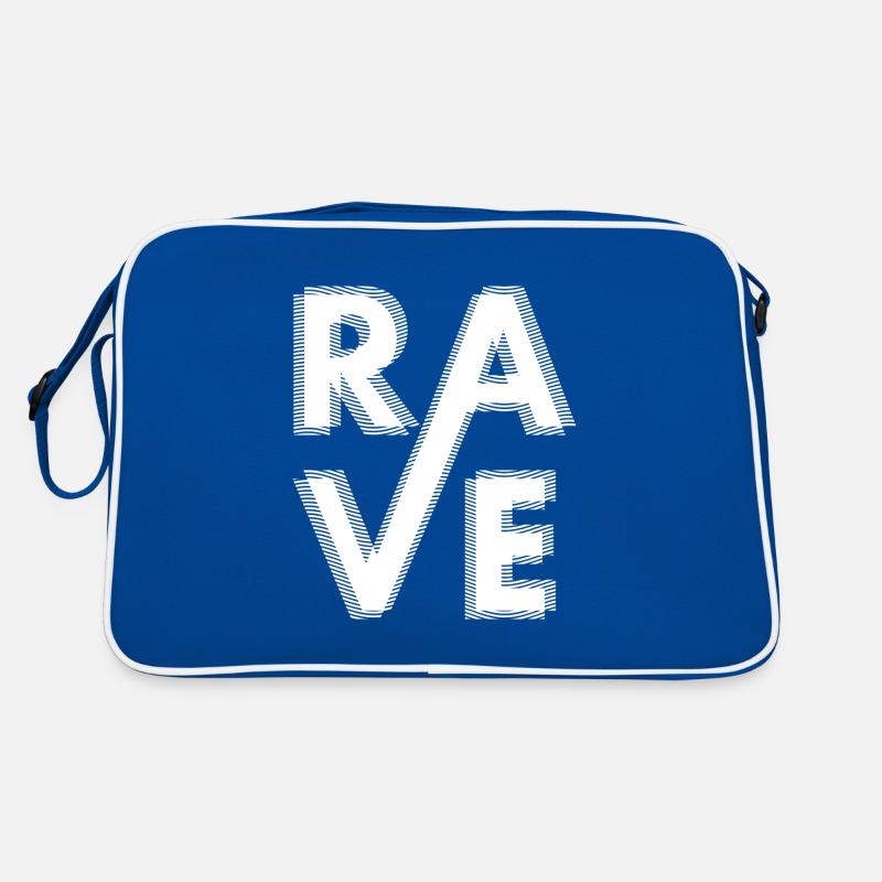 Rave Art design flou, pour raver EDM Techno House Sac Retro