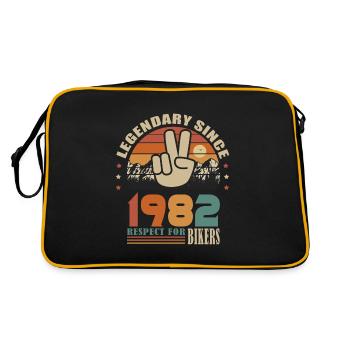 moto anniversaire né en 1982 motard 40 ans - Sac Retro - noir/or - Dos