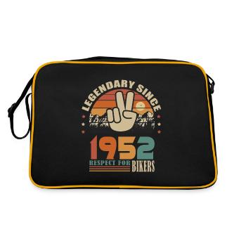 moto anniversaire né en 1952 motard 70 ans - Sac Retro - noir/or - Dos