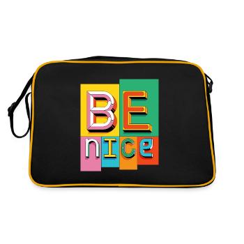 Be nice - Retro Bag - black/gold - Back