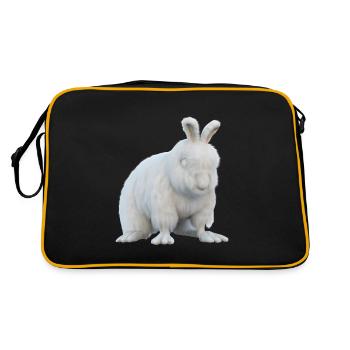 Lapin Angora moelleux - Sac Retro - noir/or - Dos