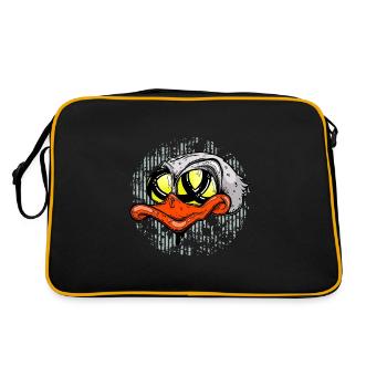 Lowbrowart Duck - Retro Tasche - Schwarz/Gold - Hinten