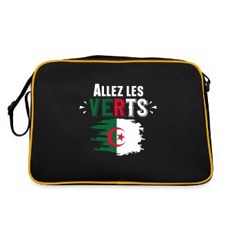 Verts Algérie Algérien Football Cadeau Humour - Sac Retro - noir/or - Dos