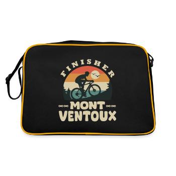 Bike Finisher Mont Ventoux Radfahrer - Retro Tasche - Schwarz/Gold - Hinten