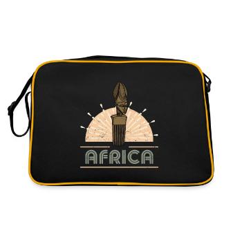 comb hair afro hairstyle pickaxe afrkia history - Retro Bag - black/gold - Back