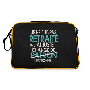 retraite humour homme retraité - Sac Retro - noir/or - Dos