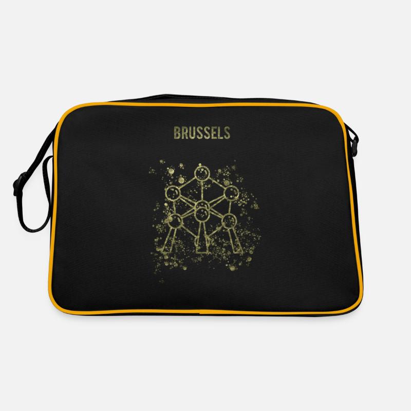 Brüssel Atomium Wahrzeichen Belgien Retro Tasche