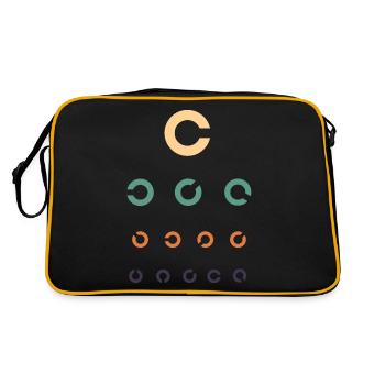 Eye test optician - Retro Bag - black/gold - Back