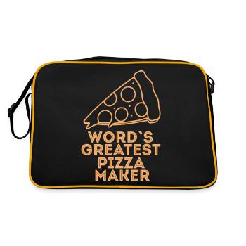 Pizza maker gift pizza lovers pizzeria - Retro Bag - black/gold - Back