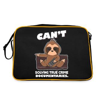 Cadeau de paresseux true crime - Sac Retro - noir/or - Dos