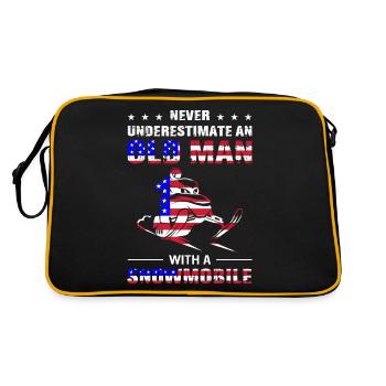 Course de motoneige Evolution Wintersport Lebenss - Sac Retro - noir/or - Dos