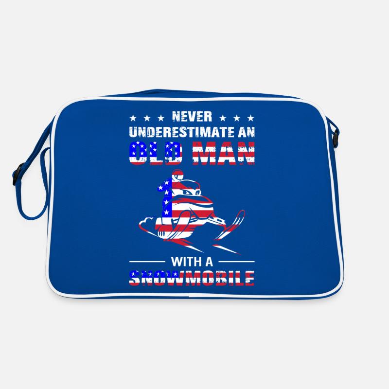 Motorschlittenrennen Evolution Wintersport Lebenss Retro Tasche