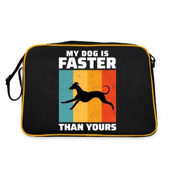 Greyhound Racing Dog Pet Race Animal Racer - Sac Retro - noir/or - Dos