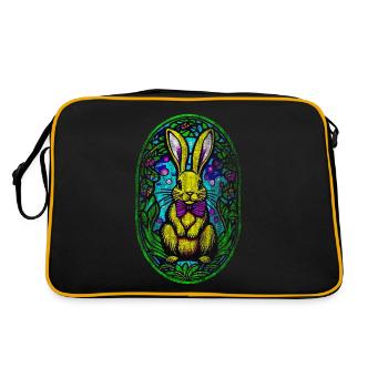 Lapin Lapin Lapin de Pâques Motif Lapin - Sac Retro - noir/or - Dos