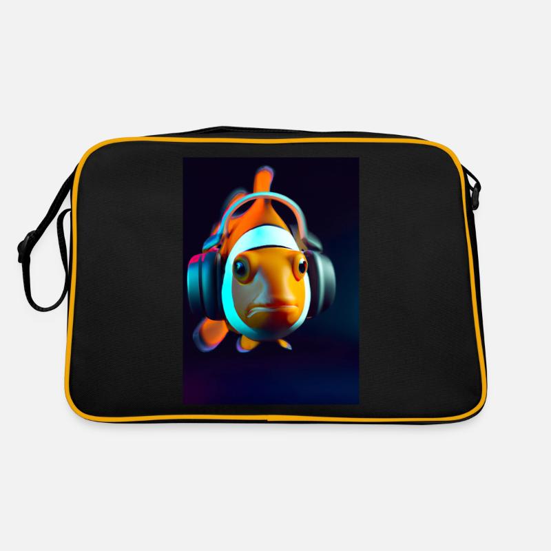 Clownfisch Kopfhörer Retro Tasche
