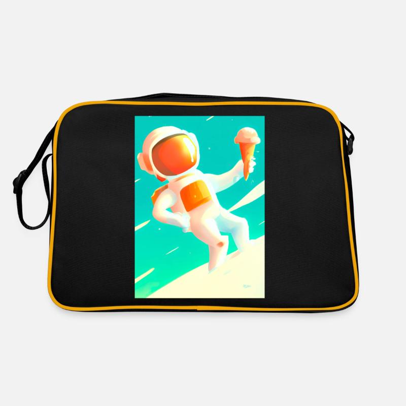 Astronaut mit Eiscreme Retro Tasche