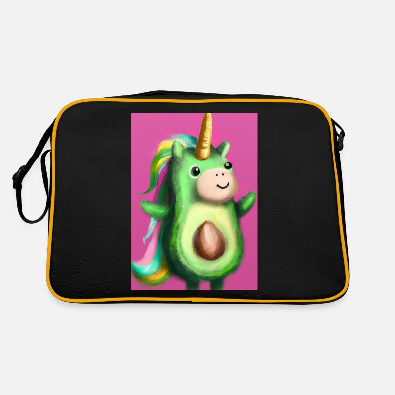Niedliche Einhorn Avocado Retro Tasche
