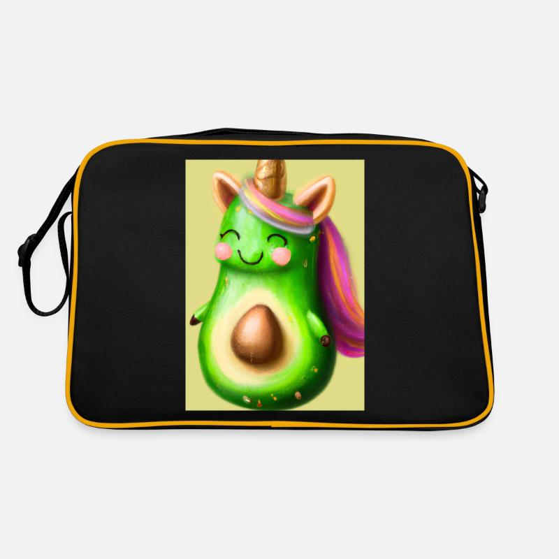 Niedliche Einhorn Avocado Retro Tasche