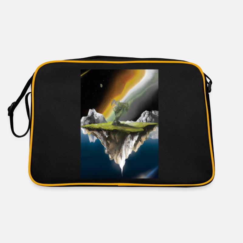 Flying Island Outer Space Retro Tasche