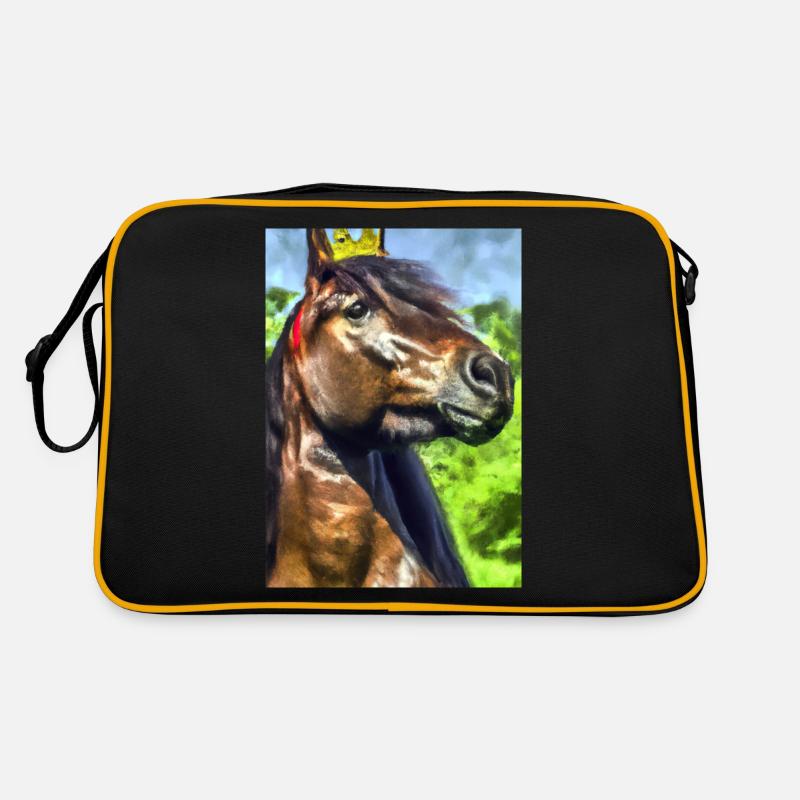Pferd mit Krone Retro Tasche